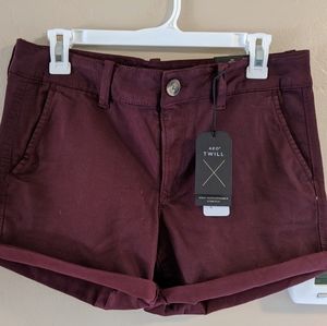American Eagle burgundy shorts